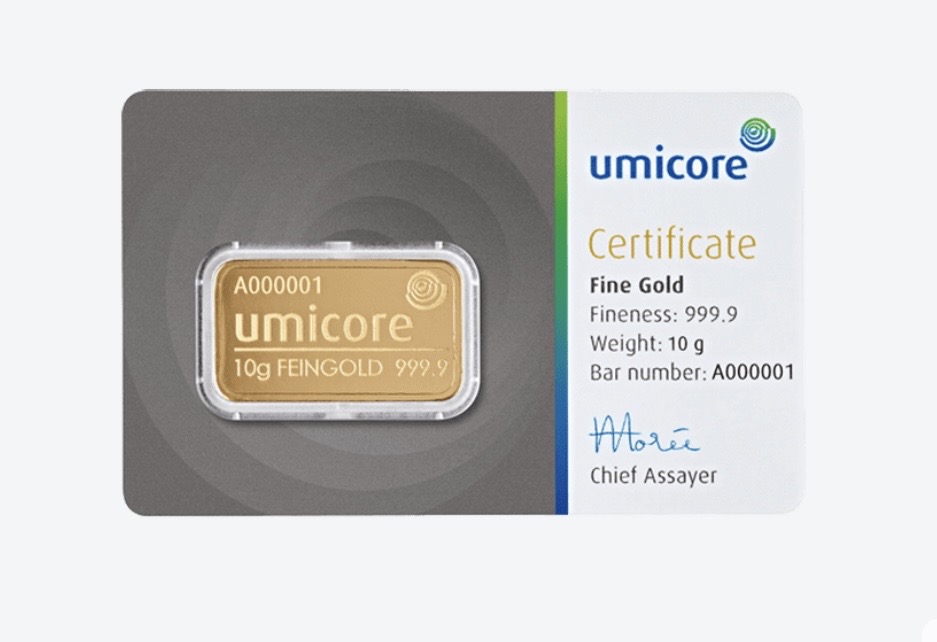 Umicore goudbaar 10 gram